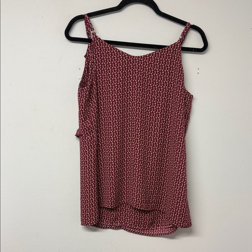 CAbi Red Patterned Camisole with Ruffle Detail - Picture 3 of 3